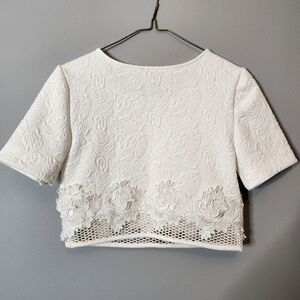 EXPRESS embroidered floral top